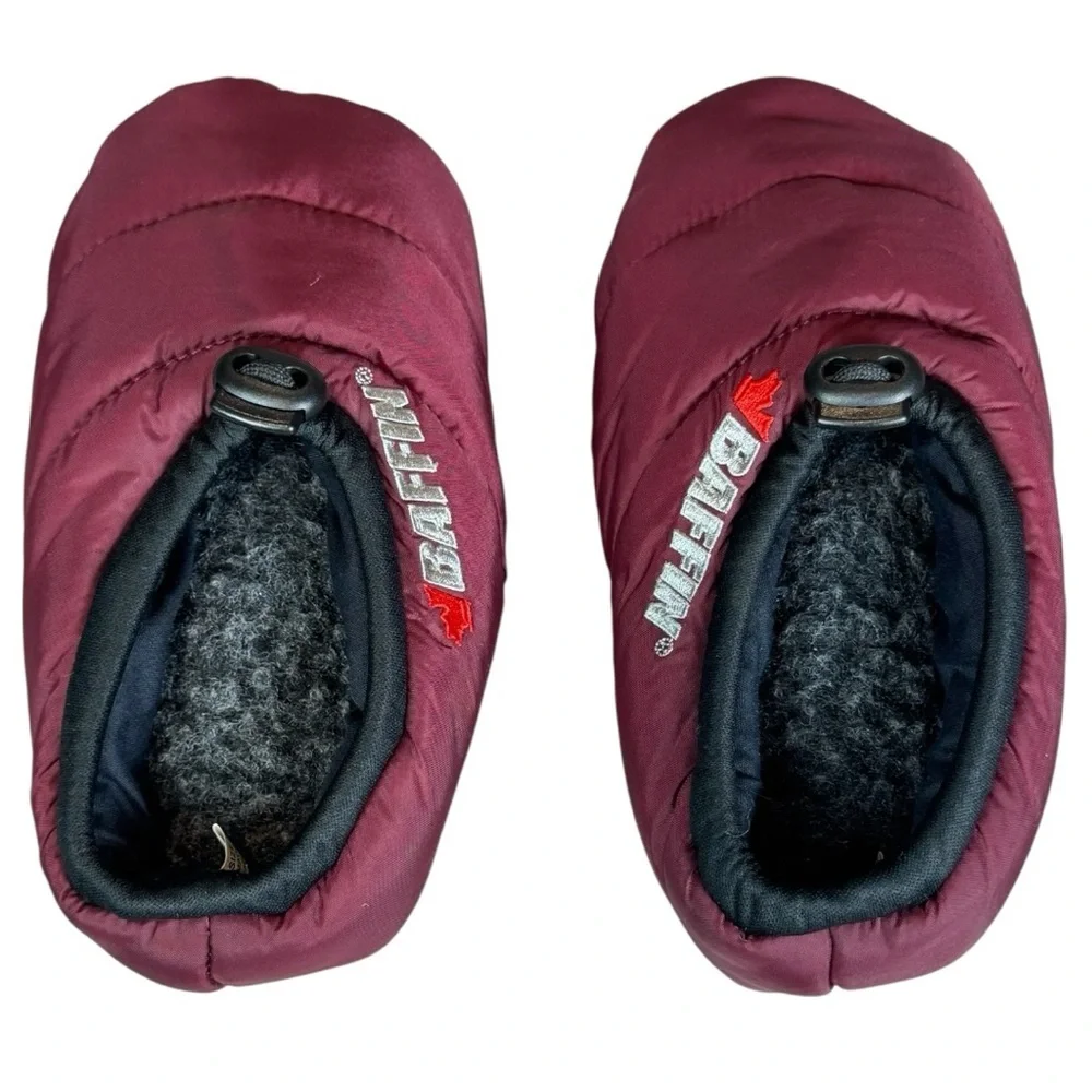 Baffin CUSH Unisex Hybrid Slip Resistant Merlot Slippers Size 1/2 US Youth (YL)